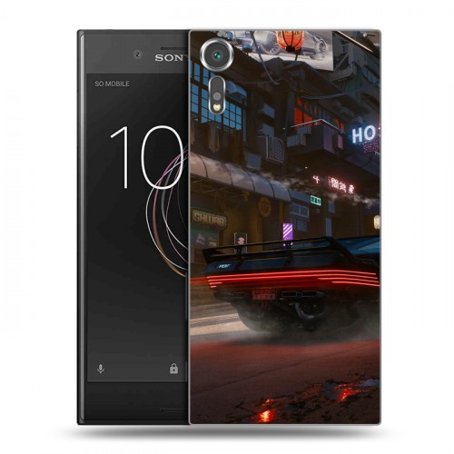 Дизайнерский пластиковый чехол для Sony Xperia XZs Cyberpunk 2077