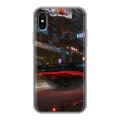 Дизайнерский силиконовый чехол для Iphone x10 Cyberpunk 2077