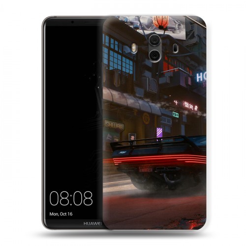 Дизайнерский пластиковый чехол для Huawei Mate 10 Cyberpunk 2077