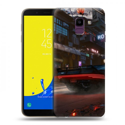 Дизайнерский пластиковый чехол для Samsung Galaxy J6 Cyberpunk 2077