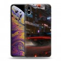 Дизайнерский силиконовый чехол для Iphone Xs Max Cyberpunk 2077