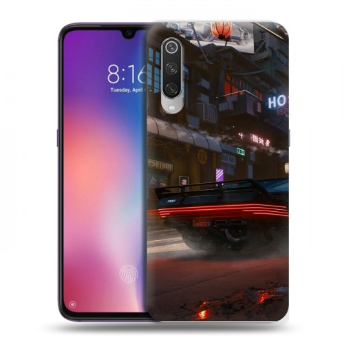 Дизайнерский силиконовый с усиленными углами чехол для Xiaomi Mi9 Cyberpunk 2077