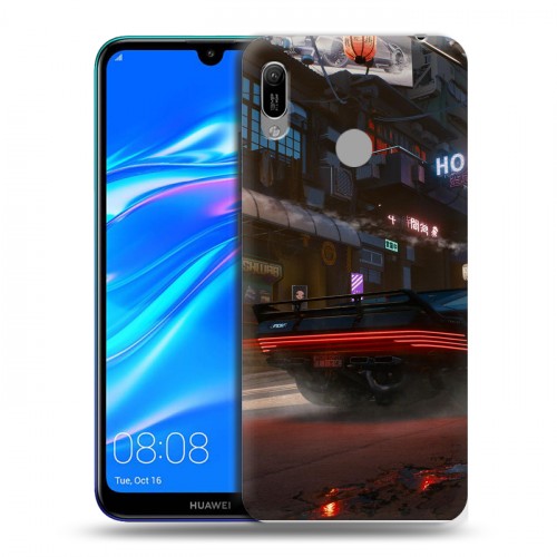 Дизайнерский пластиковый чехол для Huawei Y6 (2019) Cyberpunk 2077