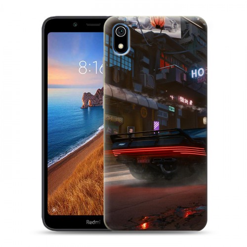 Дизайнерский силиконовый чехол для Xiaomi RedMi 7A Cyberpunk 2077