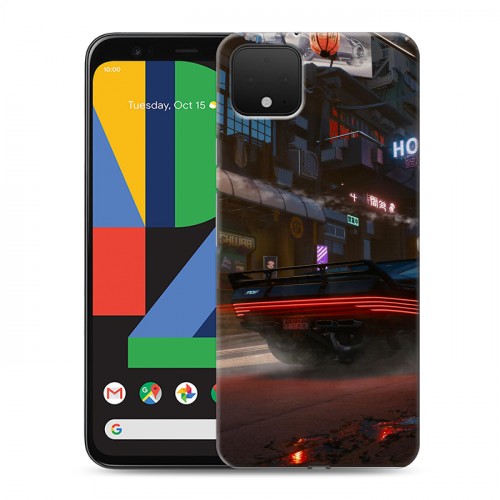 Дизайнерский пластиковый чехол для Google Pixel 4 Cyberpunk 2077