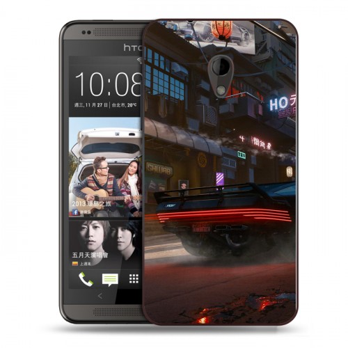 Дизайнерский пластиковый чехол для HTC Desire 700 Cyberpunk 2077