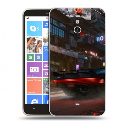 Дизайнерский пластиковый чехол для Nokia Lumia 1320 Cyberpunk 2077