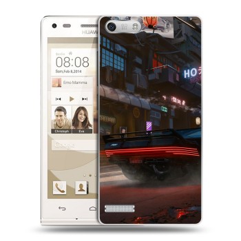 Дизайнерский силиконовый чехол для Huawei Ascend G6 Cyberpunk 2077 (на заказ)