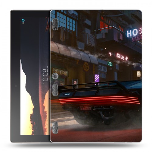 Дизайнерский силиконовый чехол для Lenovo Tab 2 A10 Cyberpunk 2077