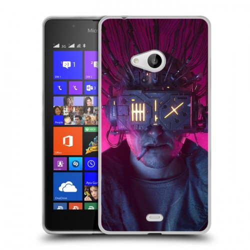 Дизайнерский пластиковый чехол для Microsoft Lumia 540 Cyberpunk 2077