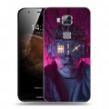 Дизайнерский пластиковый чехол для Huawei G8 Cyberpunk 2077