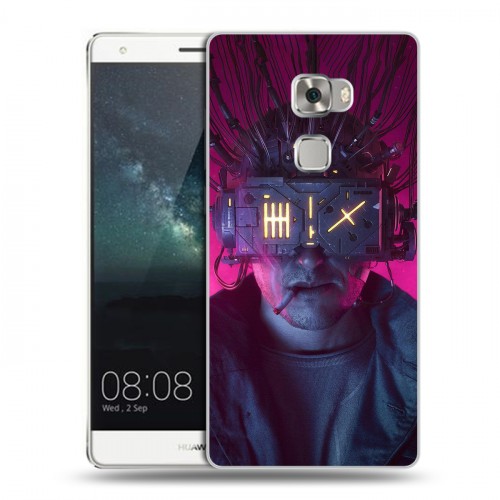 Дизайнерский пластиковый чехол для Huawei Mate S Cyberpunk 2077