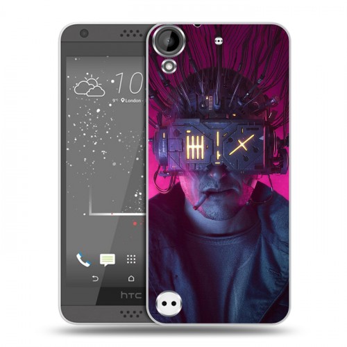 Дизайнерский пластиковый чехол для HTC Desire 530 Cyberpunk 2077