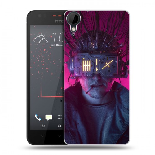 Дизайнерский пластиковый чехол для HTC Desire 825 Cyberpunk 2077