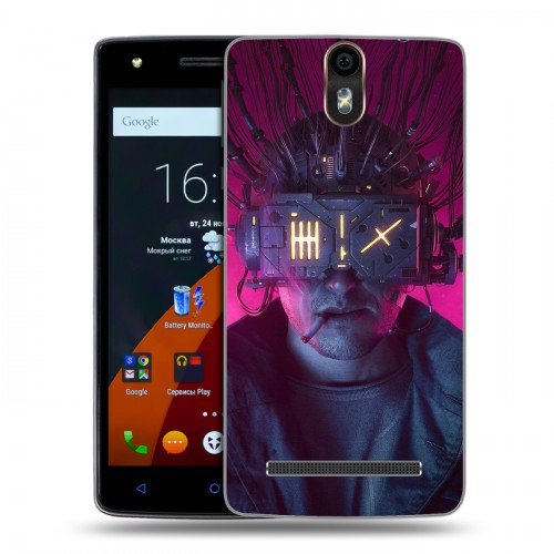 Дизайнерский силиконовый чехол для Wileyfox Storm Cyberpunk 2077