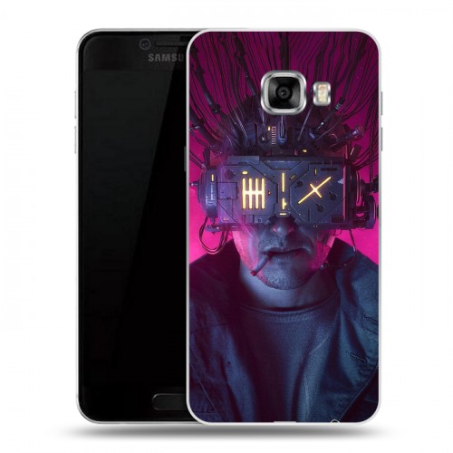 Дизайнерский пластиковый чехол для Samsung Galaxy C5 Cyberpunk 2077