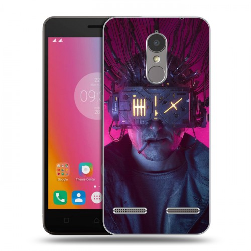 Дизайнерский пластиковый чехол для Lenovo K6 Cyberpunk 2077