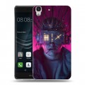 Дизайнерский пластиковый чехол для Huawei Y6II Cyberpunk 2077