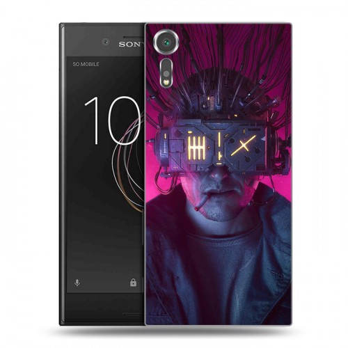 Дизайнерский пластиковый чехол для Sony Xperia XZs Cyberpunk 2077