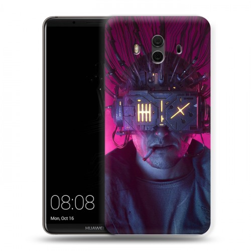 Дизайнерский пластиковый чехол для Huawei Mate 10 Cyberpunk 2077