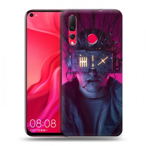 Дизайнерский пластиковый чехол для Huawei Nova 4 Cyberpunk 2077