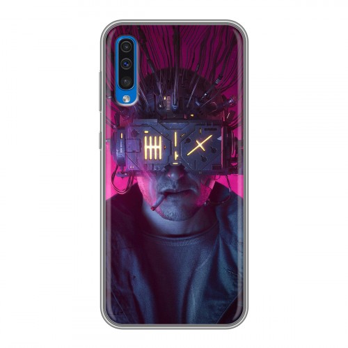 Дизайнерский силиконовый чехол для Samsung Galaxy A50 Cyberpunk 2077