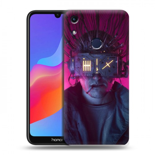 Дизайнерский пластиковый чехол для Huawei Honor 8A Cyberpunk 2077
