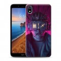 Дизайнерский силиконовый чехол для Xiaomi RedMi 7A Cyberpunk 2077