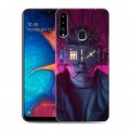 Дизайнерский пластиковый чехол для Samsung Galaxy A20s Cyberpunk 2077