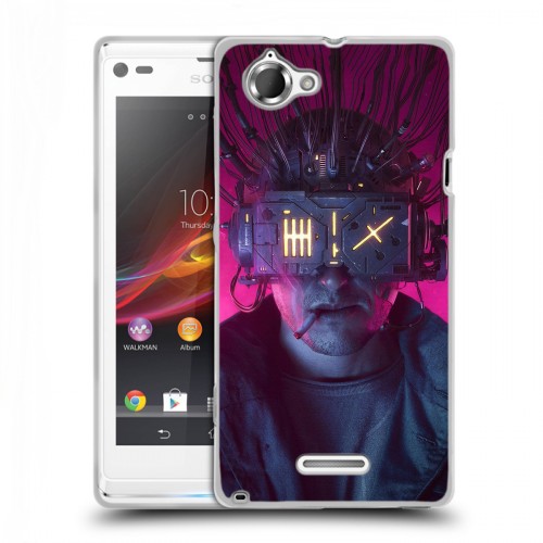 Дизайнерский пластиковый чехол для Sony Xperia L Cyberpunk 2077