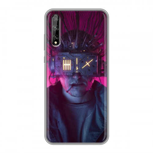 Дизайнерский силиконовый чехол для Huawei Y8p Cyberpunk 2077