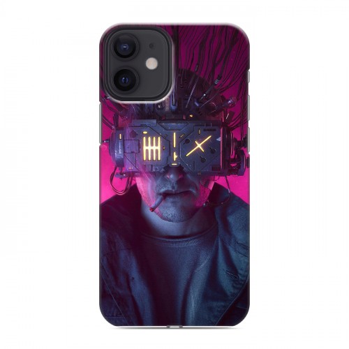 Дизайнерский пластиковый чехол для Iphone 12 Mini Cyberpunk 2077