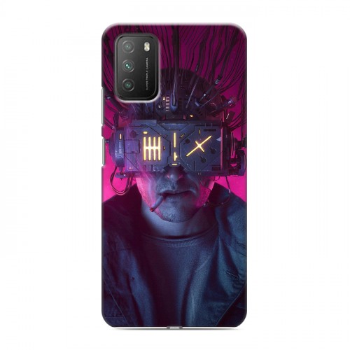 Дизайнерский пластиковый чехол для Xiaomi Poco M3 Cyberpunk 2077