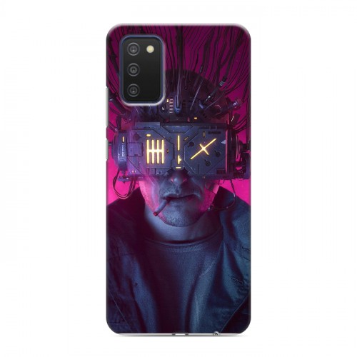 Дизайнерский силиконовый с усиленными углами чехол для Samsung Galaxy A03s Cyberpunk 2077