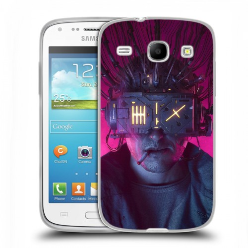 Дизайнерский пластиковый чехол для Samsung Galaxy Core Cyberpunk 2077