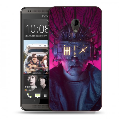 Дизайнерский пластиковый чехол для HTC Desire 700 Cyberpunk 2077