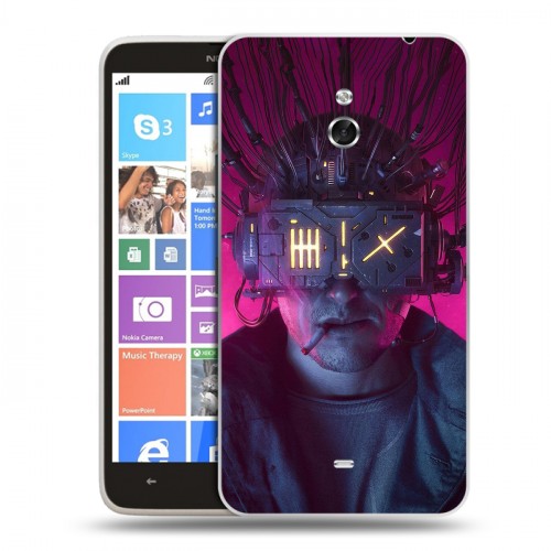 Дизайнерский пластиковый чехол для Nokia Lumia 1320 Cyberpunk 2077