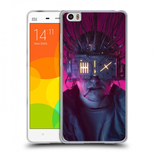 Дизайнерский силиконовый чехол для Xiaomi Mi Note Cyberpunk 2077