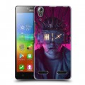 Дизайнерский пластиковый чехол для Lenovo A6000 Cyberpunk 2077