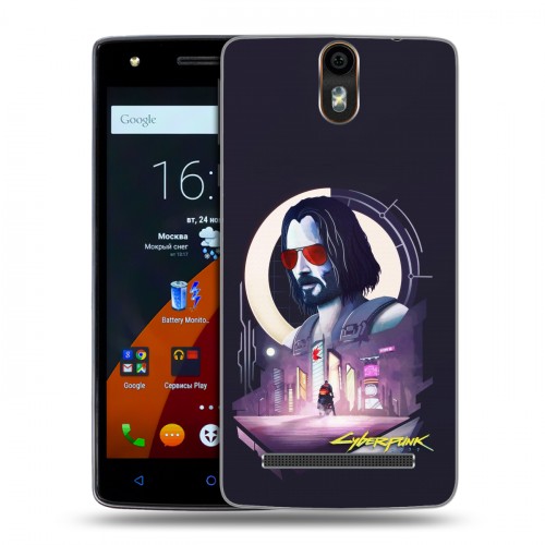 Дизайнерский силиконовый чехол для Wileyfox Storm Cyberpunk 2077