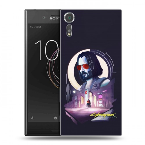 Дизайнерский пластиковый чехол для Sony Xperia XZs Cyberpunk 2077