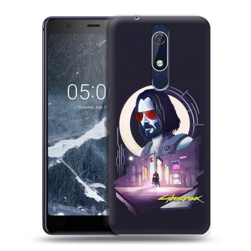 Дизайнерский пластиковый чехол для Nokia 5.1 Cyberpunk 2077