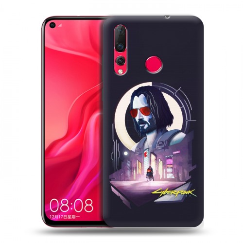 Дизайнерский пластиковый чехол для Huawei Nova 4 Cyberpunk 2077