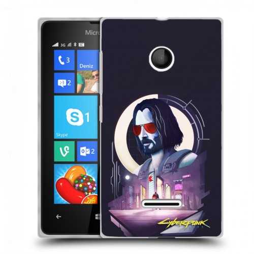 Дизайнерский пластиковый чехол для Microsoft Lumia 435 Cyberpunk 2077