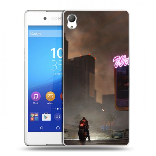 Дизайнерский пластиковый чехол для Sony Xperia Z3+ Cyberpunk 2077