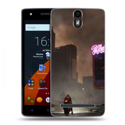 Дизайнерский силиконовый чехол для Wileyfox Storm Cyberpunk 2077