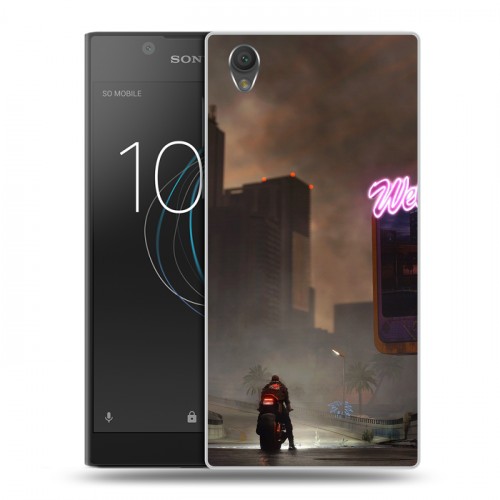 Дизайнерский пластиковый чехол для Sony Xperia L1 Cyberpunk 2077