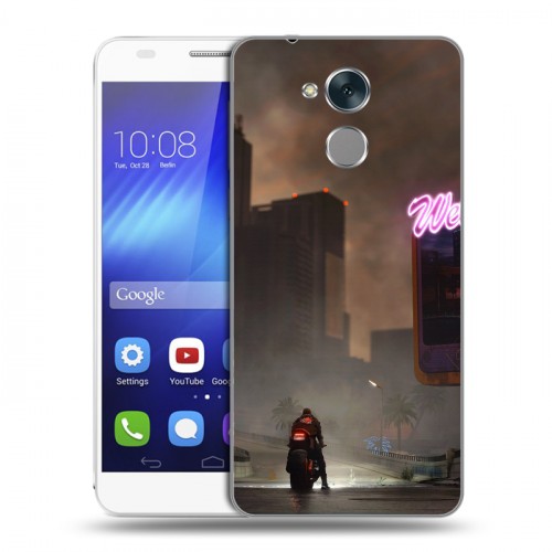 Дизайнерский пластиковый чехол для Huawei Honor 6C Cyberpunk 2077