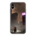 Дизайнерский силиконовый чехол для Iphone x10 Cyberpunk 2077