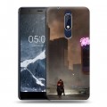 Дизайнерский пластиковый чехол для Nokia 5.1 Cyberpunk 2077